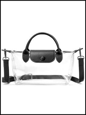 Clear Crossbody Bag Stadium Approved Small PVC Purse Events